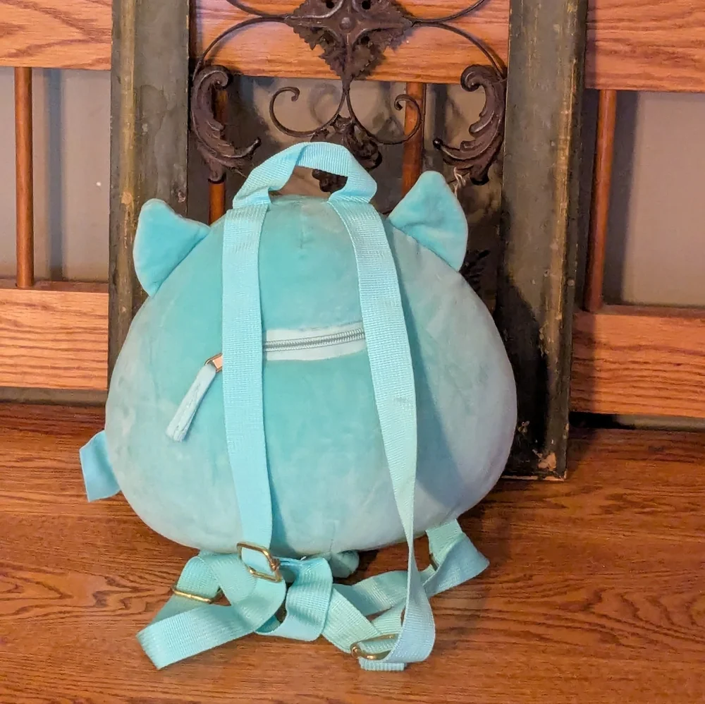 Squishmallows Winston the Teal Owl Plush Backpack